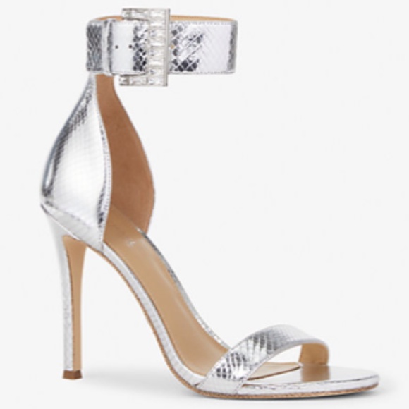 Michael Kors Giselle Sandal Metallic Leather - Picture 3 of 12